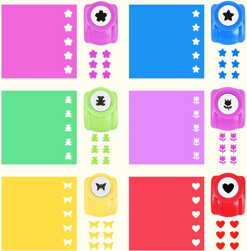 UCEC 42 Pack Craft Scissors Decorative Edge, Hole Punch Shapes Craft, Cardstock Paper for DIY Art, Crafts, Scrapbook, Card Making, School Supplies...