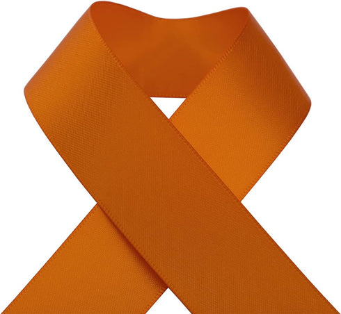 AVANAVA 1 Inch Wide Double Face Satin Ribbon - 50 Yards (668-Orange Peel)...