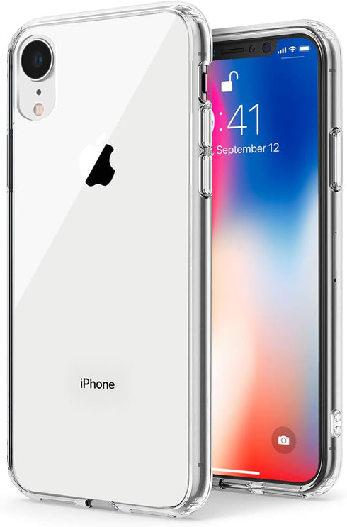 TENOC Phone Case Compatible with iPhone XR, Clear Case Non-Yellowing Protective Bumper Hard Back Cover for 6.1 Inch...
