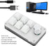 Dioche USB Mini 6Key Keypad Mechanical Gaming Keyboard Portable One Handed Mechanical Keyboard Shortcut Programmable Keyboard with Knob for PC Gam...