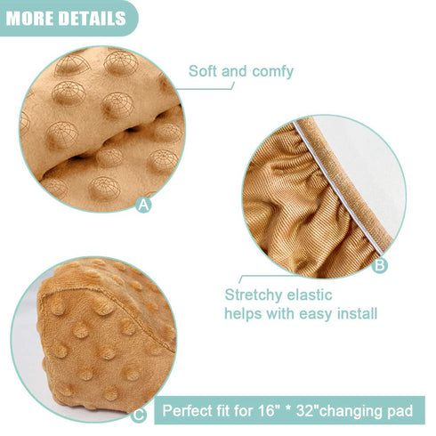 Owlowla Changing Pad Cover, Soft Minky Dots Changing Table Sheets for Baby Boy and Girl(Caramel)...