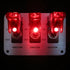 Toggle Switch,Dc 12v Metal wire drawing face plate Car Toggle Switch with LED Indicator For For Racing Sport Competitive Car (RED)...