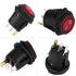 2pcs Rocker Switch,Red LED Light 12V 20A 3Pin Car Auto Boat Round On-Off Rocker Toggle Switch...