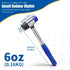 KAIHAOWIN Small Rubber Mallet-25mm Double Faced Rubber Hammer with Soft/Hard Plastic Nylon Head Non Marring Hammer for Jewelry Leather Work Craft ...
