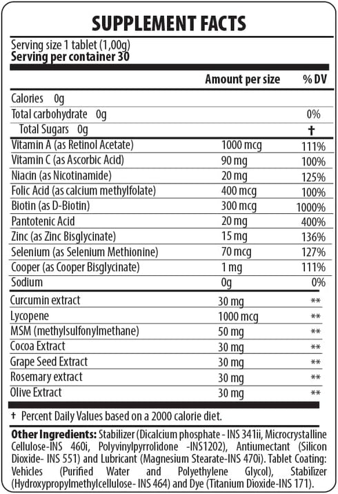 Belt Hair, Nail, and Skin Bariatric (Gastric Bypass, Sleeve Gastrectomy) Multivitamin and Multimineral Tables - No Flavor - 1 Month Supply...