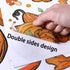 6 Sheets Fall Window Clings Double-Sided Window Stickers with Orange Maple Leaves Pumpkins Blue Truck Thanksgiving Window Decals for Autumn Home H...