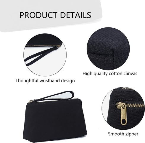 Canvas Wristlet Bag Purse with Card Slot and Phone Pocket - Lightweight and Stylish - Perfect Phone Pouch for Traveling...
