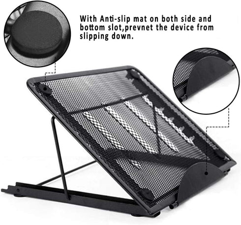 USLINSKY Adjustable Light Box Laptop Pad Stand, Multifunction(6 Angles) Skidding Prevented Tracing Holder for A3 A4 LED Tracing Light Pad & Diamon...