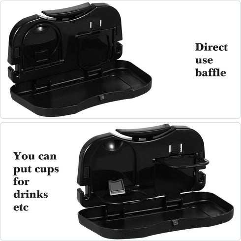 DOITOOL Car Headrest Seat Back Dining Table, Multi- Functional Foldable Car Seat Tray, Cup Holder Drink Pocket Food Tray Universal Liberate Your H...