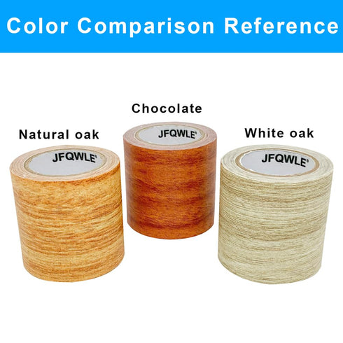 2.2" x 15' Repair Tape Patch Wood Textured Adhesive, Realistic Wood Grain Waterproof Patch for Floor Desk Chair Sofa Furniture Renovation Decorati...
