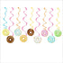30Ct Donuts Party Supplies Hanging Swirl Decorations for Girls,Boys,Kids, Home,Classroom,Baby Shower,Birthday...