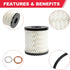 Engine Oil Filter Fits for BMW Mini Cooper Cooper Clubman Countryman Paceman - R55 R56 R57 R58 R59 R60 R61 Replaces# 11427622446 (2 Pcs)...