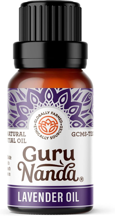 GuruNanda Lavender Essential Oil - 100% Pure, Natural and Undiluted Oil for Massage & DIY Recipes- Premium Diffuser Oil for Aromatherapy (Pack of ...