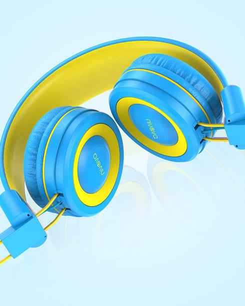 Kids Headphones, K8 Wired Headphones for Kids with Adjustable Headband, 3.5 MM Jack for School, Foldable On-Ear Headset for Girls Boys Kindle Tabl...