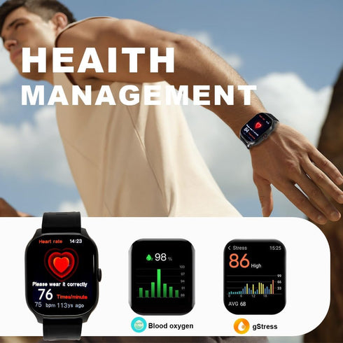 Smart Watch (Answer/Make Calls), 2024 Newest 2.01“Inch Fitness Tracker, Heart Rate/Sleep Monitor/Pedometer/Calories, Multiple Sports Modes, Waterp...