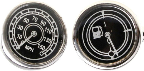 Speedometer & Fuel Guage MPH Race Car Auto Racing Pair Cufflinks in a Presentation Gift Box & Polishing Cloth...