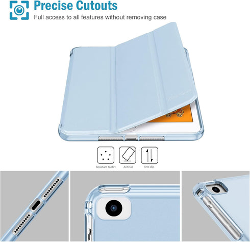 ProCase Slim Cover for iPad mini 5 Generation 2019/ Mini 4 3 2 1 (Old Model) 7.9 inch, Slim Soft TPU Back Cover Trifold Stand Folio Smart Case for...