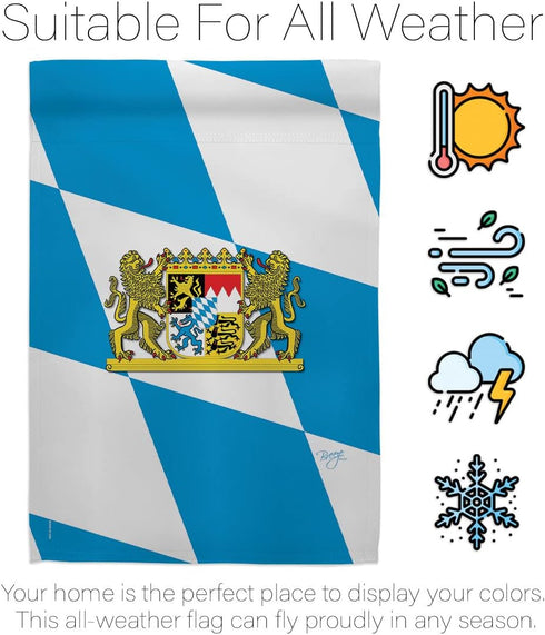 Breeze Decor Bavaria Garden Flag Regional Nation International World Country Particular Area House Decoration Banner Small Yard Gift Double-Sided,...