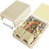 NECABLES Phone Jack Surface Mount Dual Port Telephone Jack Box 4 Screw Terminals to 2 RJ11 6P4C Female Ivory...