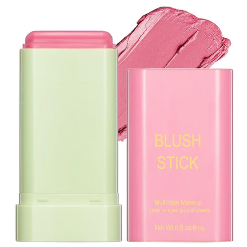 Multi-Use Makeup Blush Stick - Waterproof, Tinted Moisturizer for Eyes, Lips, Cheeks in Shy Pink...