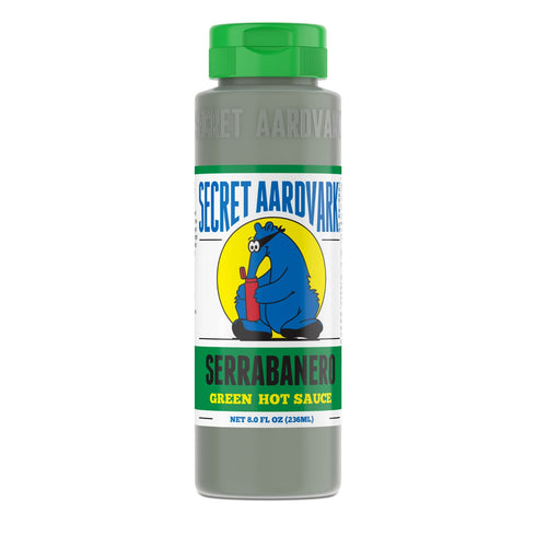 Secret Aardvark Serrabanero Hot Sauce – Serrano & Green Habanero Hot Sauce, Green Spicy Sauce, Non-GMO, Low Carb, Low Sugar, Green Hot Sauce & Mar...