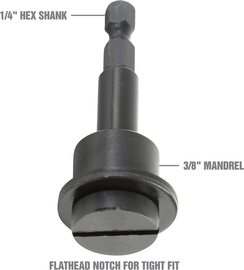 OEMTOOLS 26524 5-Piece Drill Mandrel Adapter, Versatile & Durable Tool Adapter for DIY Projects and Professional Use, Heavy-Duty Construction, Ess...
