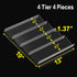 19 x 13 Inches Spice Drawer Organizer, 4 Tier Clear Acrylic Expandable In-Drawer Seasoning Jars Rack, Kitchen Drawer Spice Insert Tray for Cabinet...