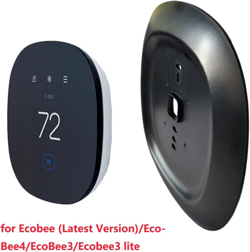 Thermostat Black Decorative Wall Trim Plate Mount Fit for Ecobee3, Ecobee3 Lite, Ecobee4 (2)...