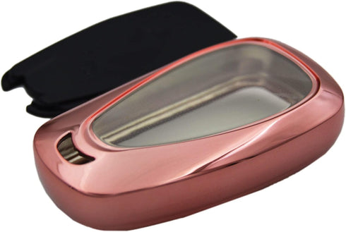 Glossy Pink Key Fob Cover Case Protector for Chevrolet Chevy Malibu Camaro Trax Traverse Sonic Cruze Volt Equinox Trailblazer...