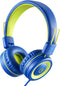 noot products Kids Headphones with Microphone K12 Stereo 5ft Long Cord with 85dB/94dB Volume Limit Wired On-Ear Headset for iPad/Amazon Kindle,Fir...