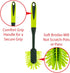 Pine-Sol Long Handle Dish Brush – Soft Bristle Kitchen Scrubber, Safe with Non-Stick Cookware, Oblong...