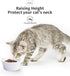 TAMAYKIM Ceramic Kitten Dish, Food and Water Raised Bowls Set for Cats, Porcelain Elevated Stress Free Feeding Pet Dish, 4 Pack, White...