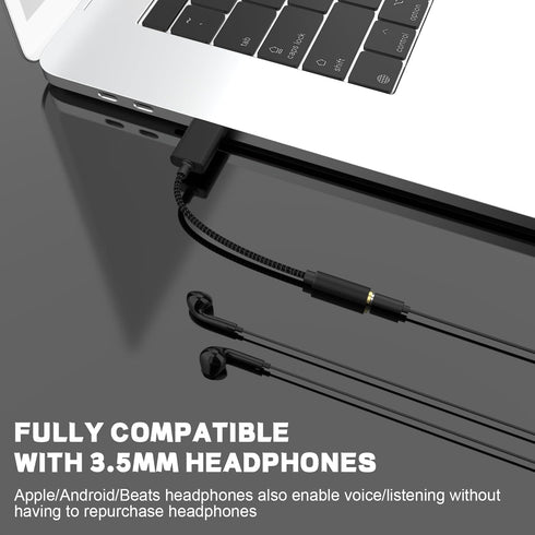 USB to 3.5mm Sound Card 2-in-1 Audio Adapter Cord for Astro A10 A40 Turtle Beach HyperX Cloud SteelSeries Sennheiser Razer & Other Gaming Smartpho...