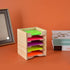 Sticky Note Holder Sticky Note Organizer 3”x3” Wood Sticky Notes Holder Desktop Non Sticky Notes Sticky Notepad Organizer for Office Home School D...