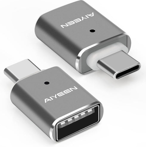 USB C to USB Adapter(2 Pack), USB C Male to USB 3.0 Female Adapter OTG Converter Compatible with MacBook Pro 2019/2018/2017,MacBook Air 2018 and M...