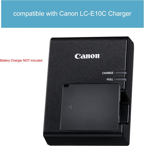 2-Pack of LP-E10 Batteries for Canon EOS Rebel T7 T6 T5 T3, Kiss X50 X70, EOS 1100D 1200D 1300D 2000D Digital Camera...