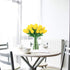 BOMAROLAN Artificial Tulip Fake Holland Mini Tulip Real Touch Flowers 24 Pcs for Wedding Decor DIY Home Party (Yellow)...