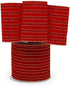 4" X 10 Yards Red Regal Stripes Velvet Wired Ribbon Christmas...