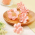 Pastry/Cookie/Fondant Stamper, 2-Inch Press Cookies Mold with 4 Stamps Pink Cherry Blossom Shape Flower Hand Pressure Pastry Tool Fondant Cutters ...