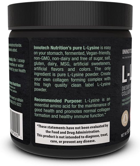 INNOTECH Nutrition L-Lysine Powder 300 g (Pure L-Lysine)...
