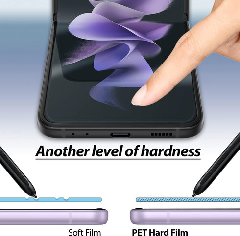 DOME GLASS Whitestone GEN Film Screen Protector for Samsung Galaxy Z Flip 3 (2021) Anti-Bubble HD Clear Hard Coated PET Film Screen Guard...