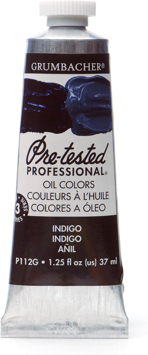 Grumbacher Pre-Tested Oil Paint, 37ml/1.25 Ounce, Indigo (P112G)...