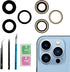 3pcs/Set Rear Back Camera Lens Covers Replacement for iPhone 13 Pro Max Back Rear Glass Camera Lens Replacement for iPhone 13 Pro Max with Pre-Ins...