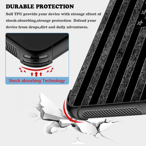 ZHEGAILIAN Case Compatible with Samsung Galaxy S23 Case,Gray Flag Case for Samsung Galaxy S23 5G for Boy Men,Pattern Design Shockproof Anti-Scratc...