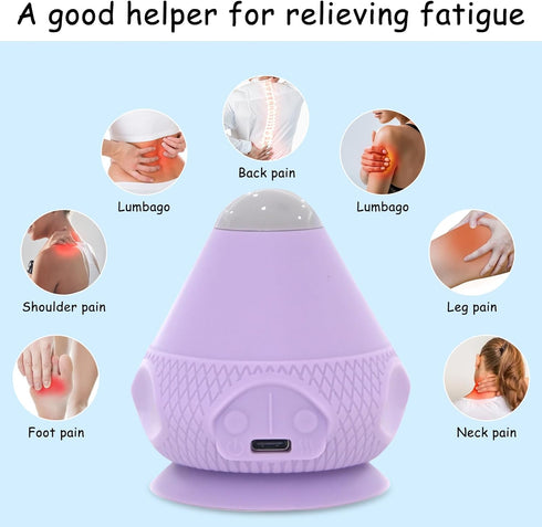 Silicone Massager Ball, Massage for Neck, Shoulder, Feet, Leg, Back, Yoga Pain Relief, Suitable for Relaxing Muscles Blue...