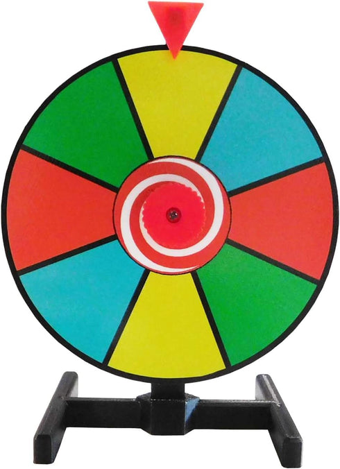Miniature 6 Inch Dry Erase Spinning Prize Wheel with Desktop Stand...