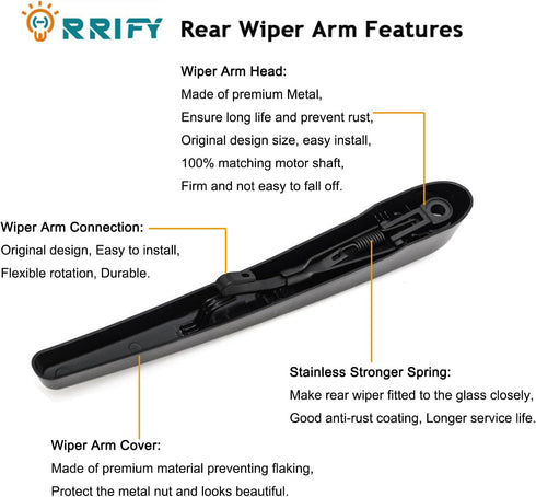 Rear Windshield Wiper Arm Blade 95915136 for Chevy Trax 2015-2020, for Buick Encore 2013-2020 Back Windshield Wiper Assembly...
