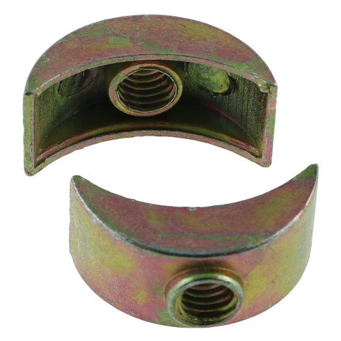 12PCS M6 24mm/0.94in Half Moon Nuts Washer Spacer Furniture Hardware Accessories for Furniture Connect...