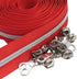 YaHoGa #5 Silver Metallic Nylon Coil Zippers by The Yard Bulk Red Tape 10 Yards with 25pcs Pulls for DIY Sewing Tailor Craft Bag (Red)...