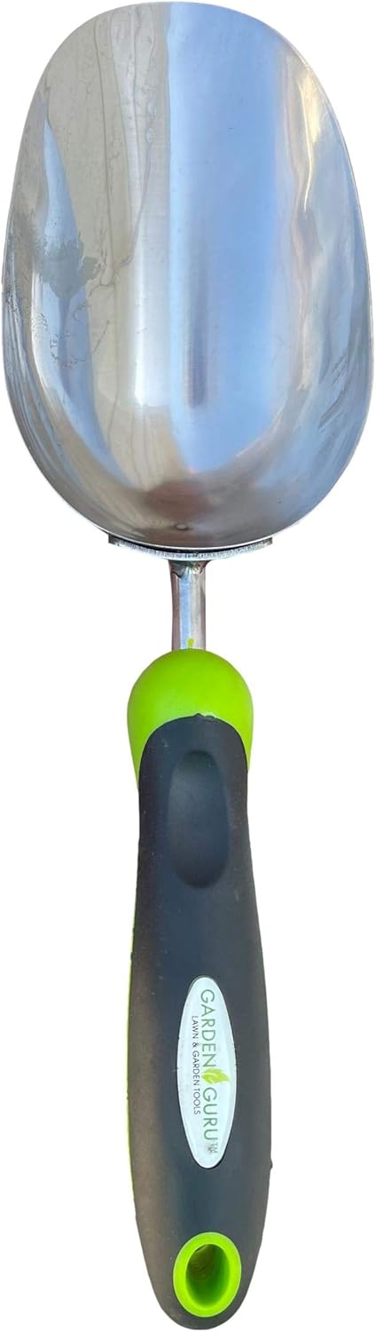 Garden Guru Super Strong Garden Scoop Trowel Shovel Transplanter - Stainless Steel - Rust Resistant - Ergonomic Grip - Perfect Hand Shovel for Gar...